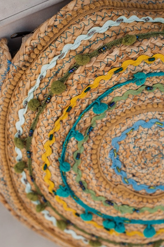 Zomer tas Jute Ronde Tas Cala Bassa Ibiza style