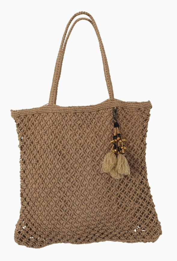 Jute Shopper Tas Jill Beige Naturel