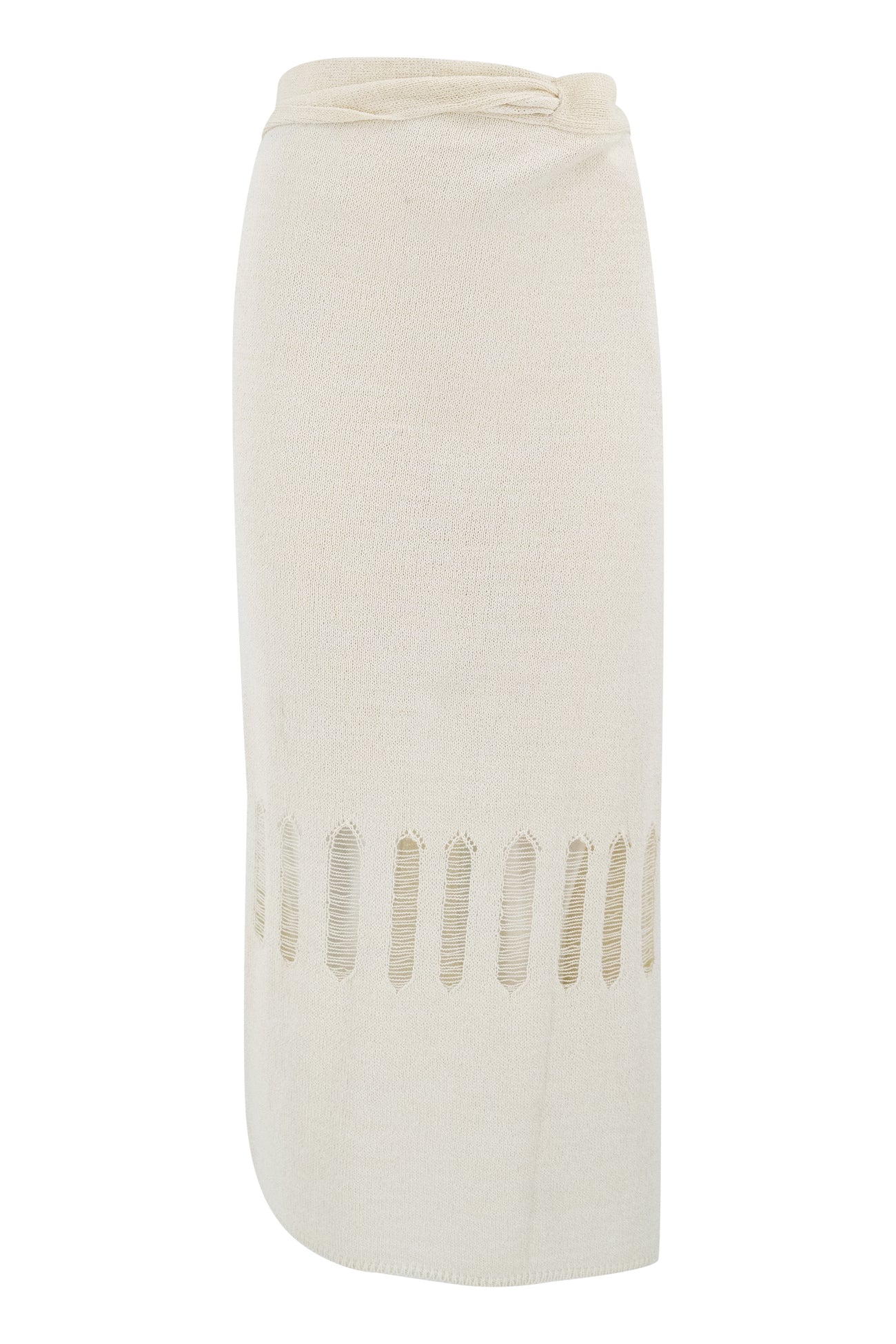 Laura knitted Wrap Skirt Off White