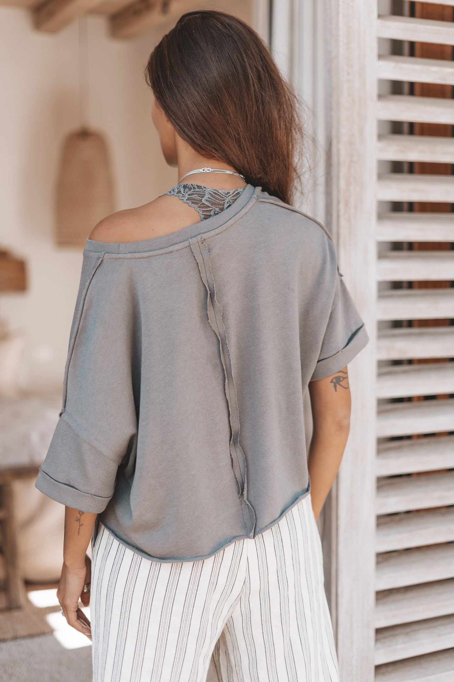 Ziva Boxy T-Shirt Dark Grey