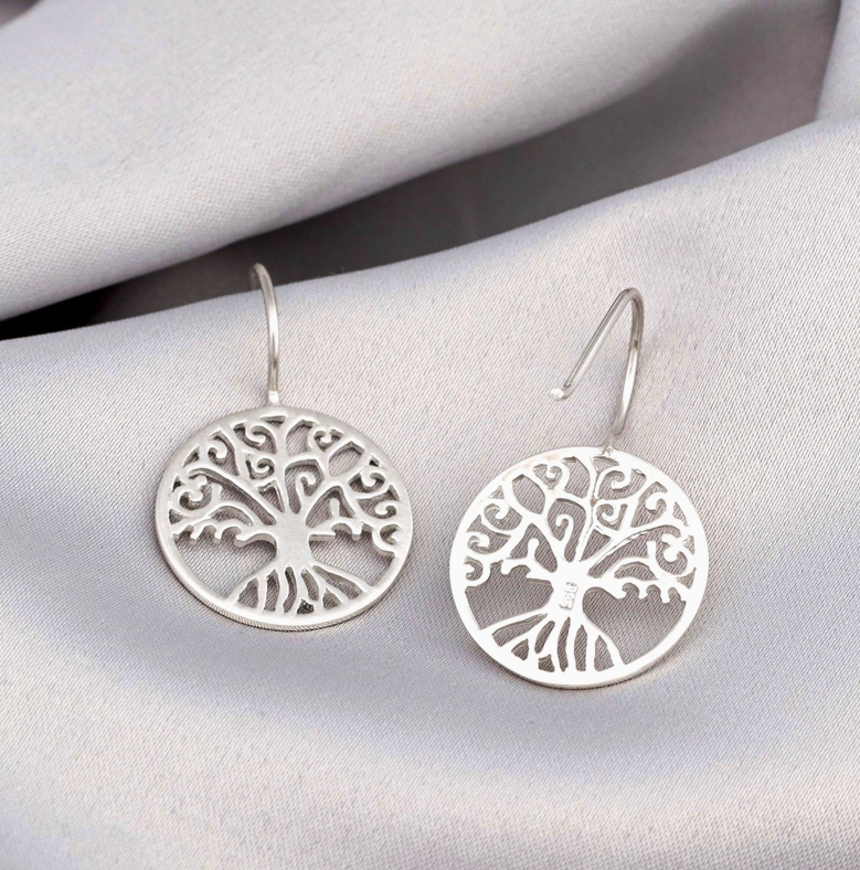 925 sterling zilveren oorbellen tree of life