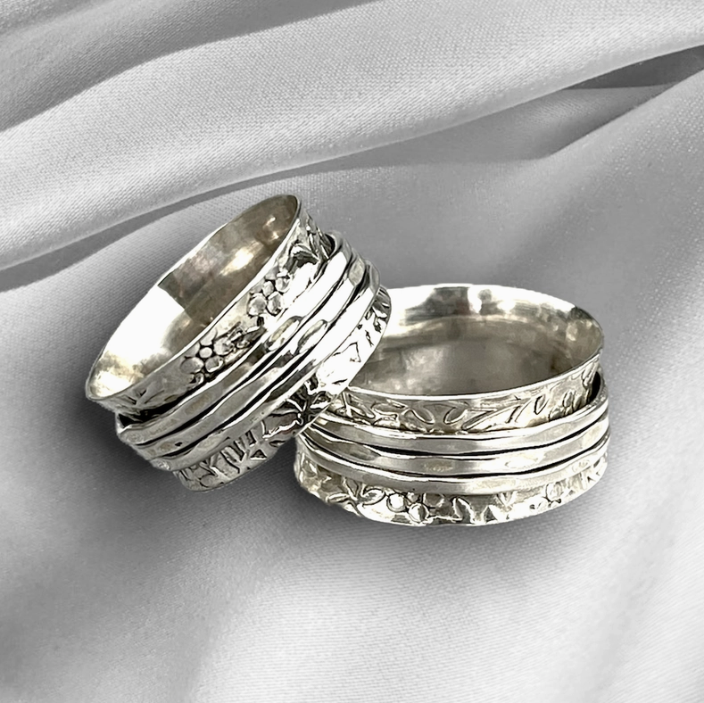 925 sterling zilveren roterende ring/meditatiering