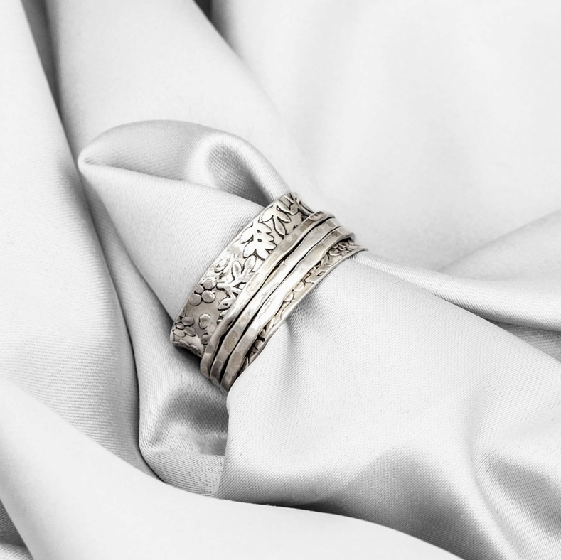 925 sterling zilveren roterende ring/meditatiering