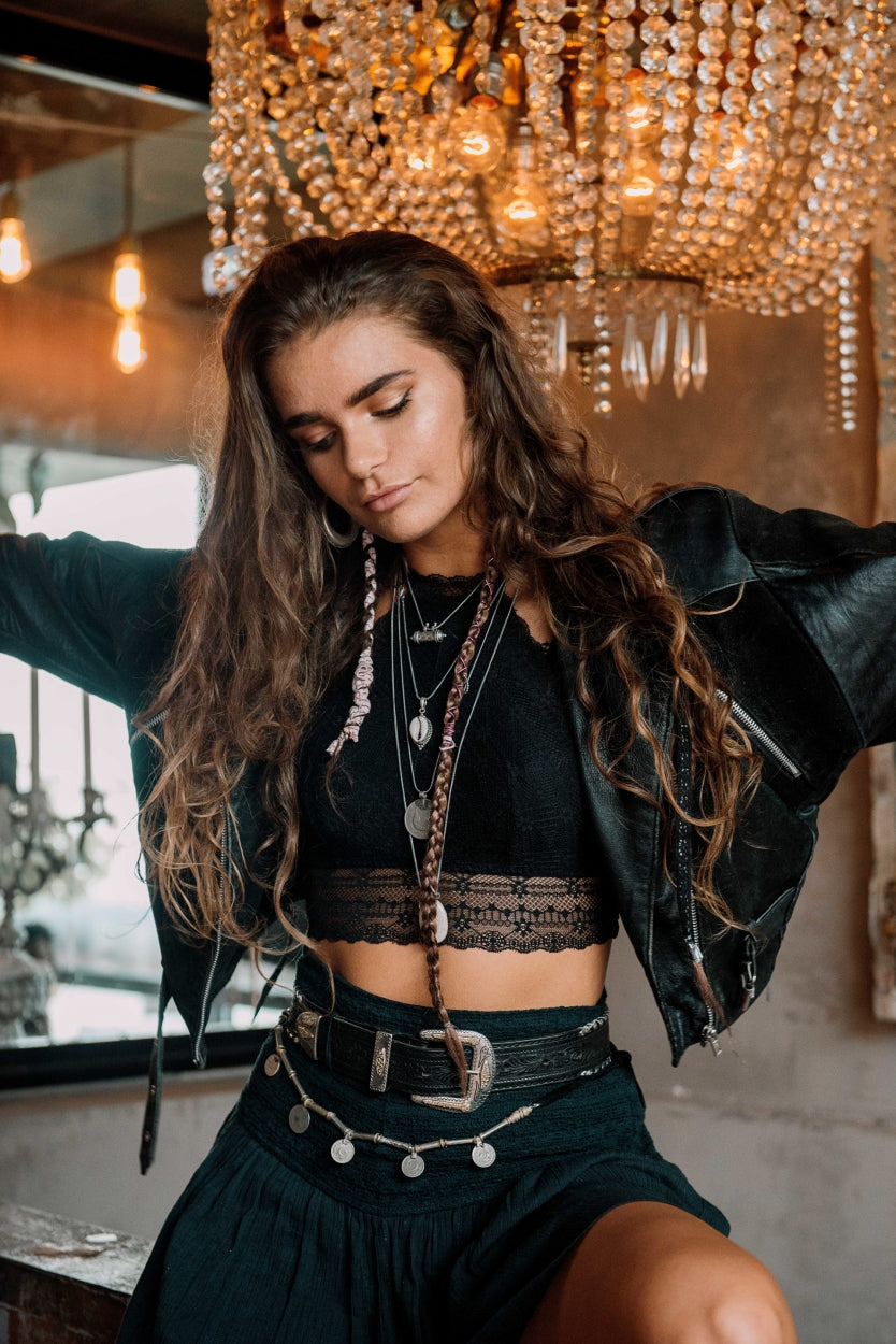 Ava Belt in Beige en Zwart