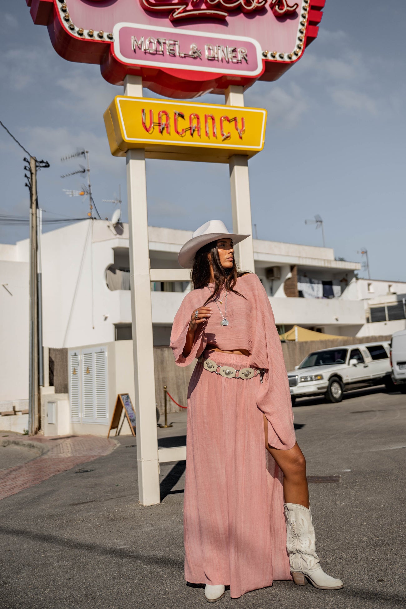 Nova Maxi skirt Dusty Pink