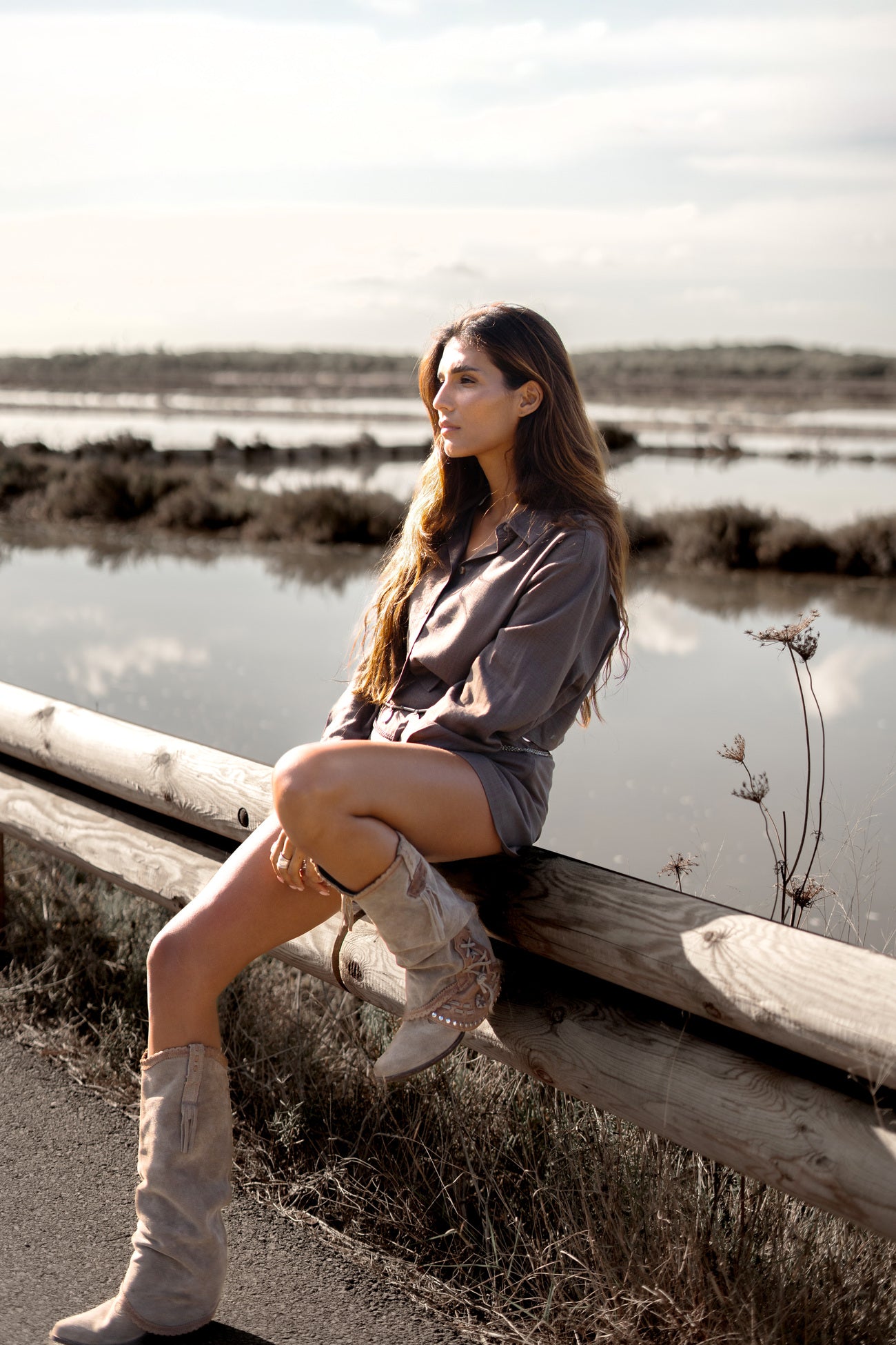 Seth skort Dark Taupe