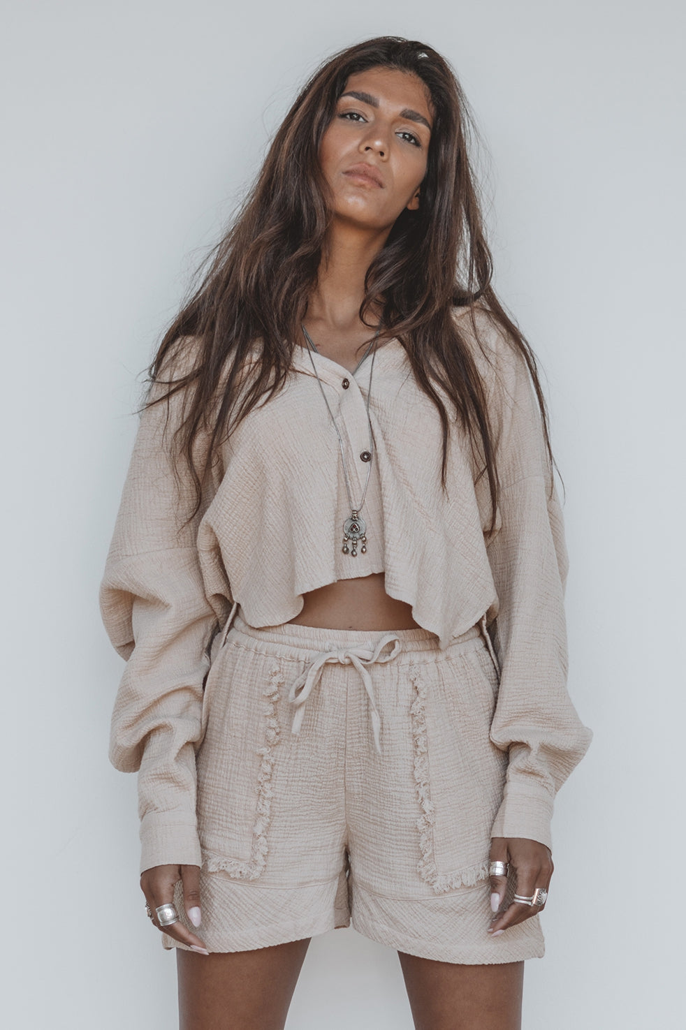 Lyo Cotton Blouse Beige