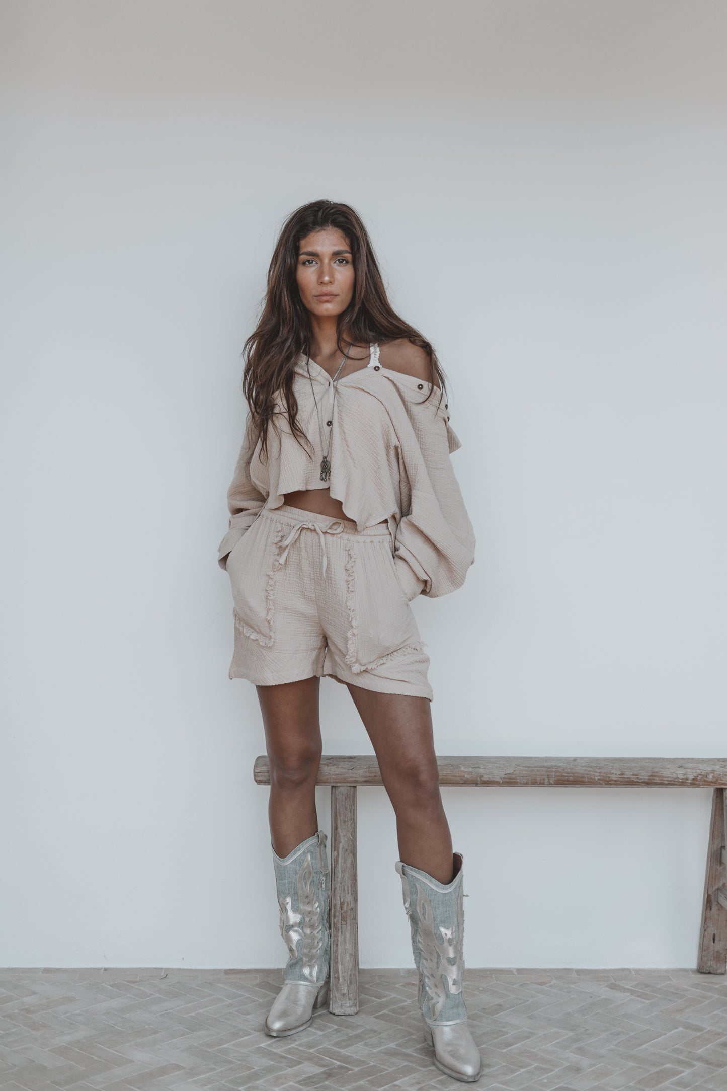 Lyo Cotton Blouse Beige