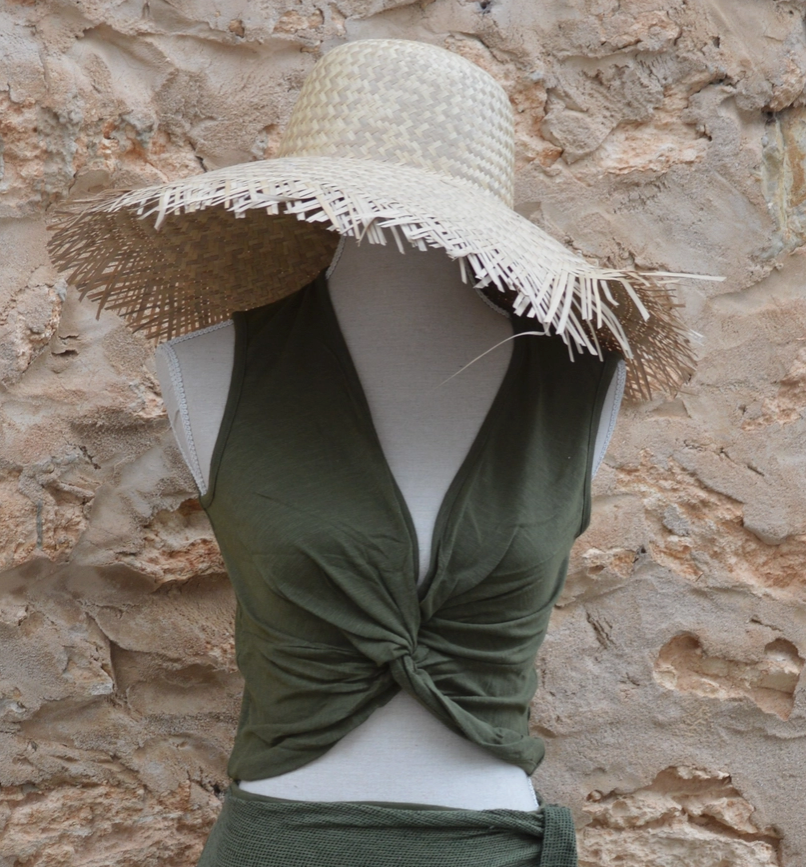 Bovenblad van Bamboe Beige en Groen