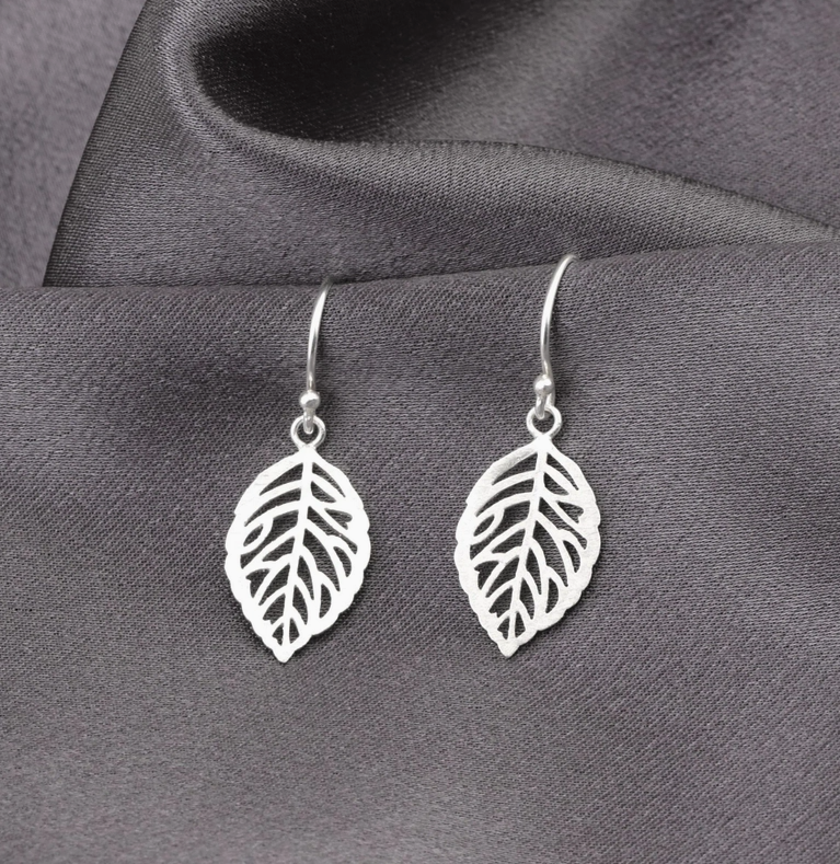Minimalistische blader oorbellen - 925 sterling zilver Mons