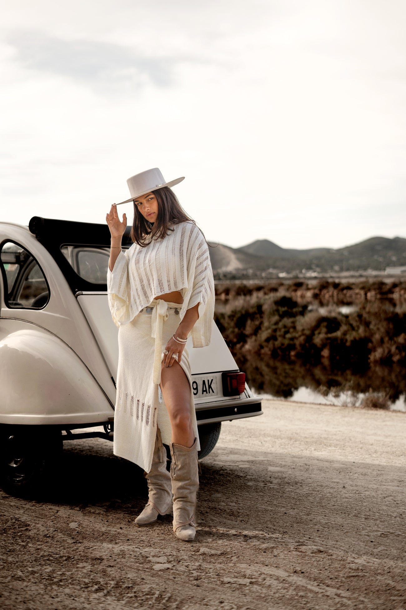 Laura knitted top Off White