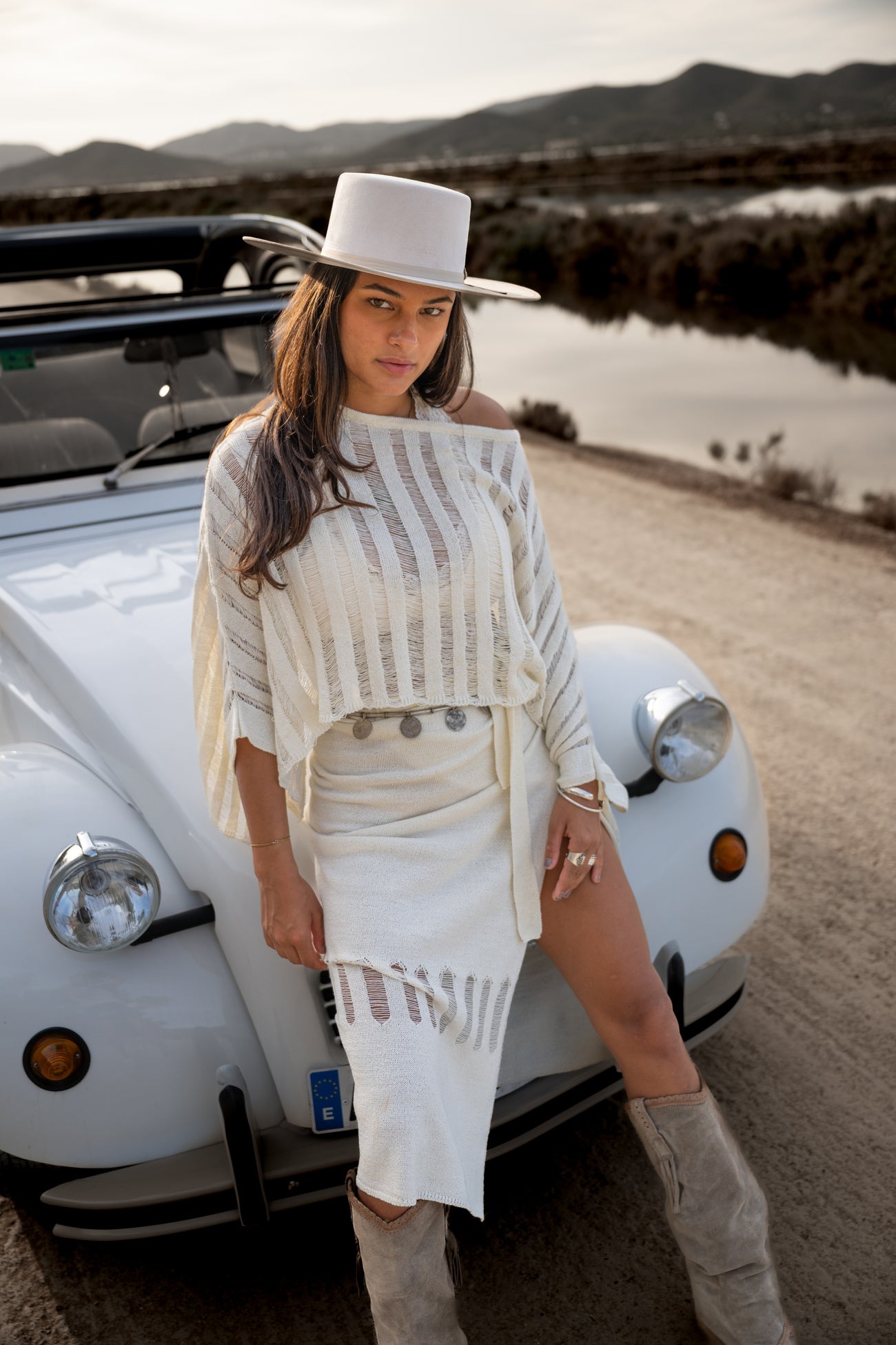 Laura knitted top Off White