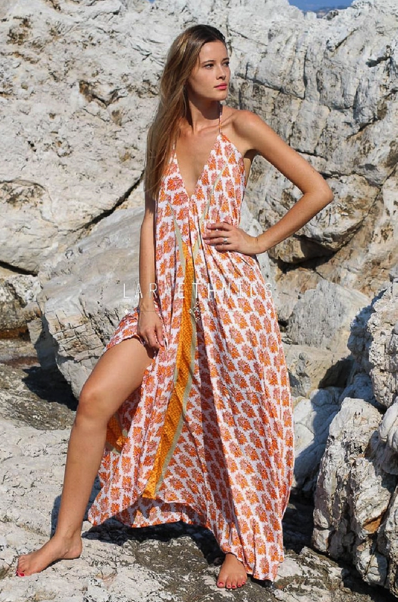Boho Halterjurk Victoria Jasmin Orange
