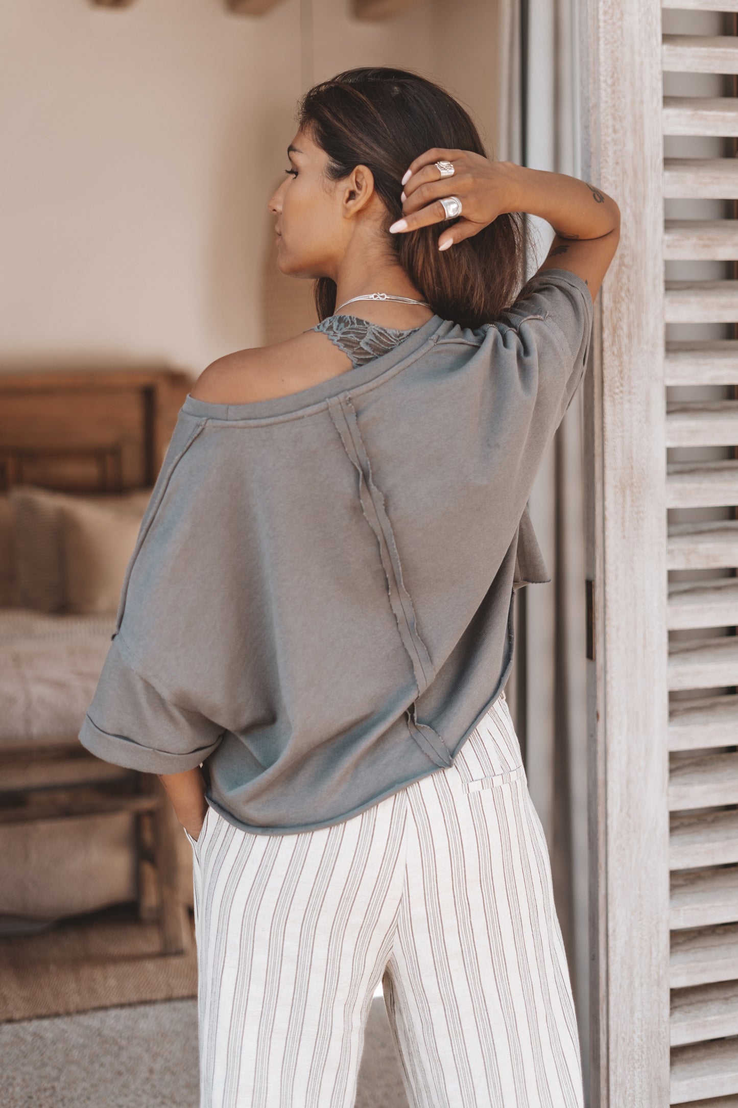 Ziva Boxy T-Shirt Dark Grey