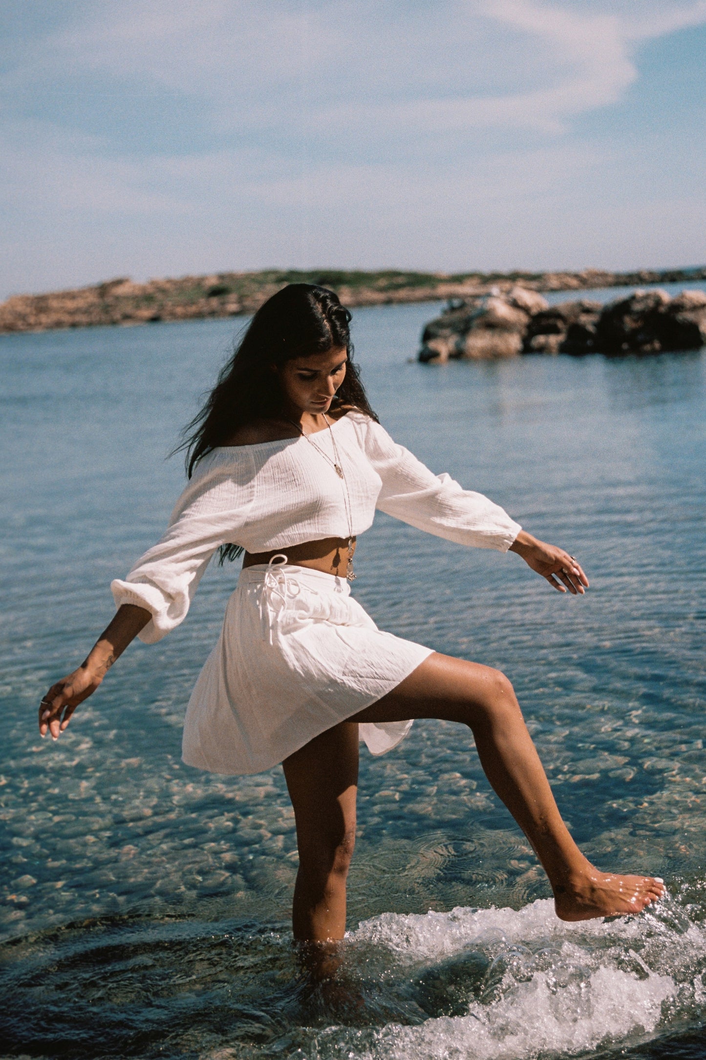 Noel Cotton Top Off White